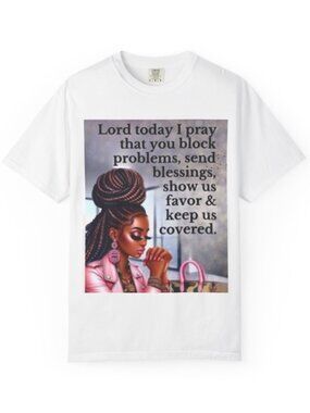Black Girl Magic Prayer Illustration T-shirt | Inspirational Faith Tee